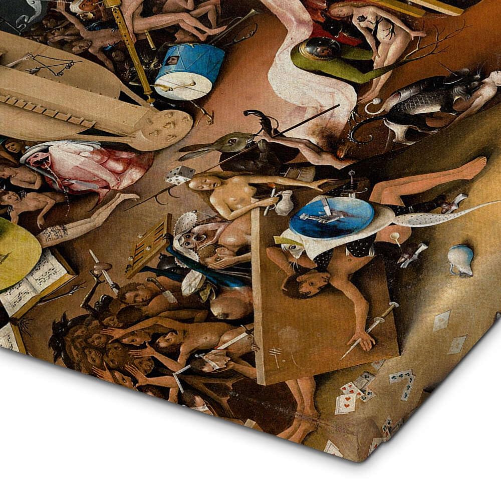 Posterlounge Giardino delle delizie - L'inferno musicale Stampa su tela | 40 x 80 cm di Hieronymus Bosch Marrone Quadri Decorazione per pareti