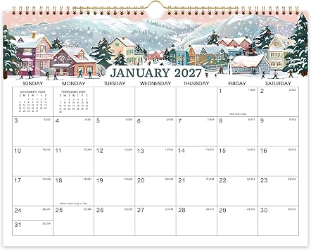 Calendar 2027 - Wall Calendar 2027, 14.8 x 11.6