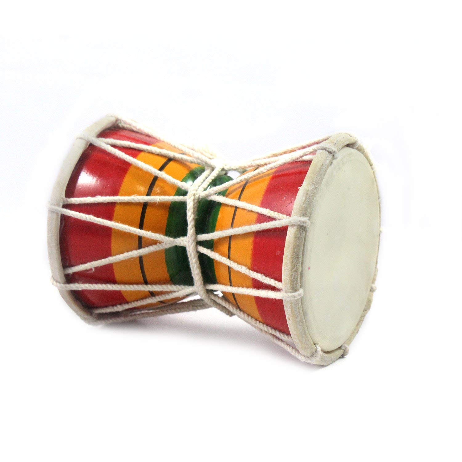 Damru Hand Percussion Instrumento musical indio hecho a mano - 5.5 pulgadas