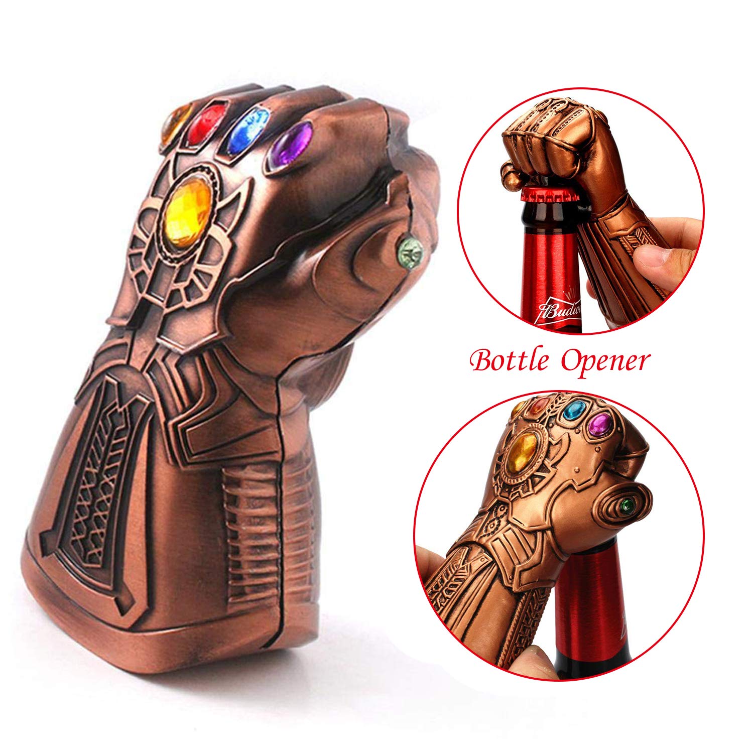 Beer Bottle Opener, Marvel The Avengers 4 Endgame Bottle Cap Opener, Thanos Glove Bottle Opener, Great for for Bar, Party, Beer Lovers, Excellent Birthday Creative Gifts for Kids Marvel Fans