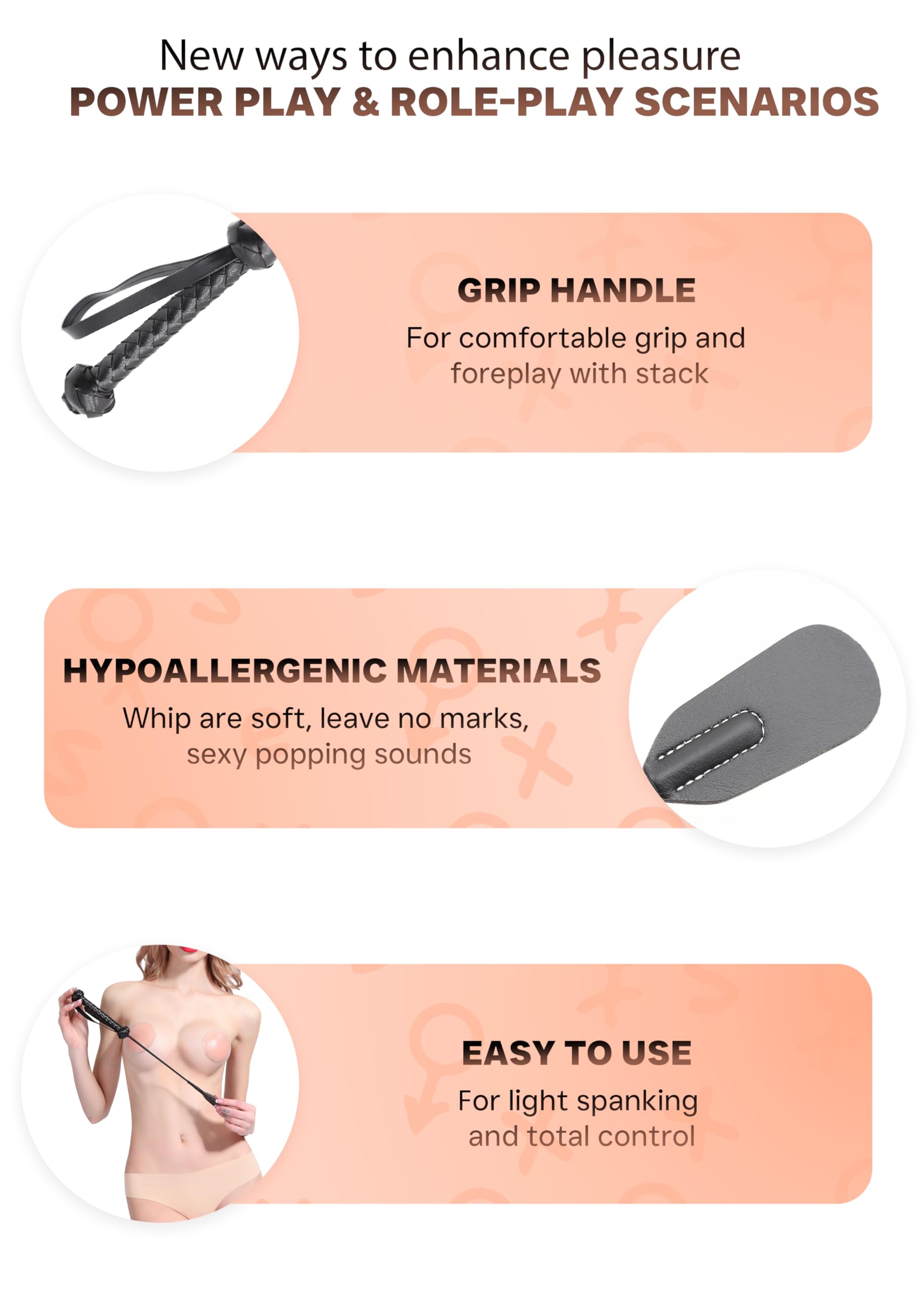 AJAXO Horse Crop Whip Black 18