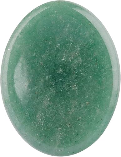 Rockcloud Paquete de 2 piedras de preocupación, piedras de palma para el pulgar, cristales curativos para la ansiedad, aventurina verde