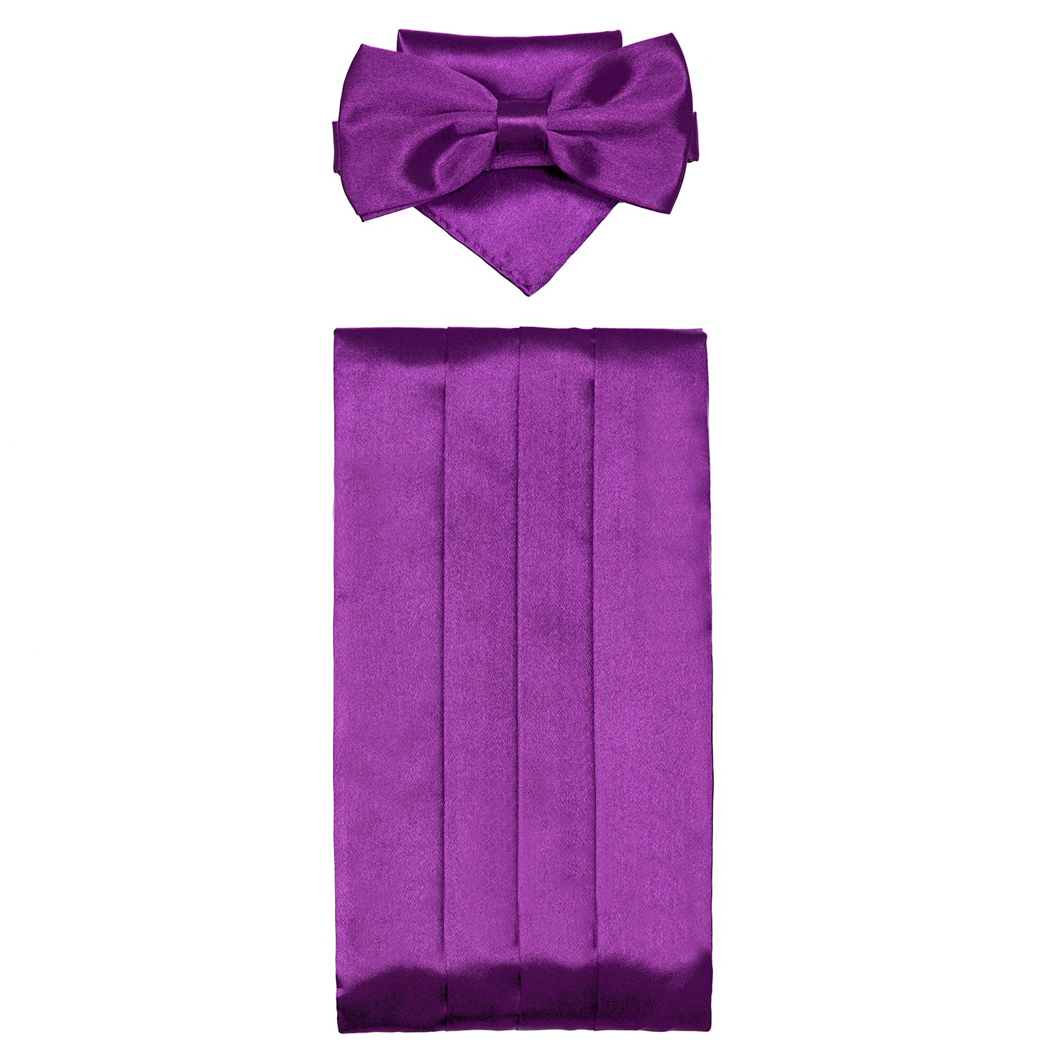 DonDon Ensemble 3 pièces coordonné et de couleur brillante cummerbund nœud papillon pochette pour les occasions solennelles