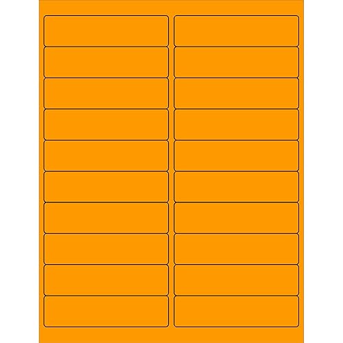 Tape Logic Aviditi Tape Logic - Etiquetas de dirección de envío naranja fluorescente de 4 x 1 pulgada, para impresoras láser e inyección de tinta,