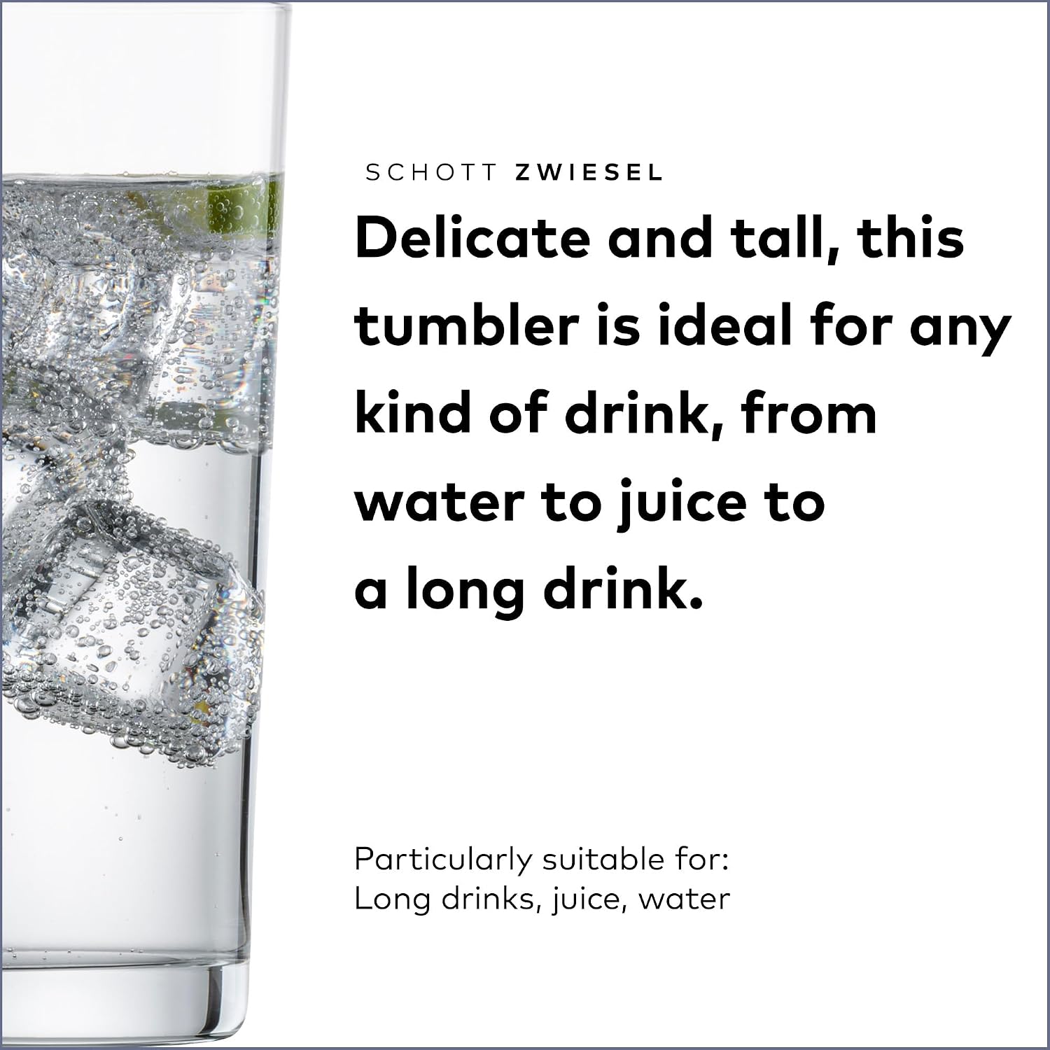 SCHOTT ZWIESEL Basic Bar Tumblers 13 Ounce (Set of 6), Medium-Sized Longdrink Glasses, Dishwasher-Safe Tritan Crystal Glasses, Made in Germany image 3