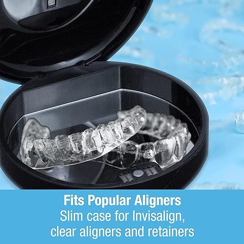 Miniatura 5 de Tilcare Estuche de retención UVC para alineador dental Invisalign con luz UV para alineadores, retenedores, protector bucal, bandejas blanqueadoras