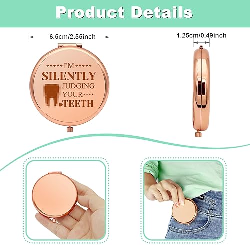 Miniatura 4 de Regalo para dentista, regalo para asistente dental, higienista dental, espejo de maquillaje compacto, regalo de agradecimiento para dentista, espejo