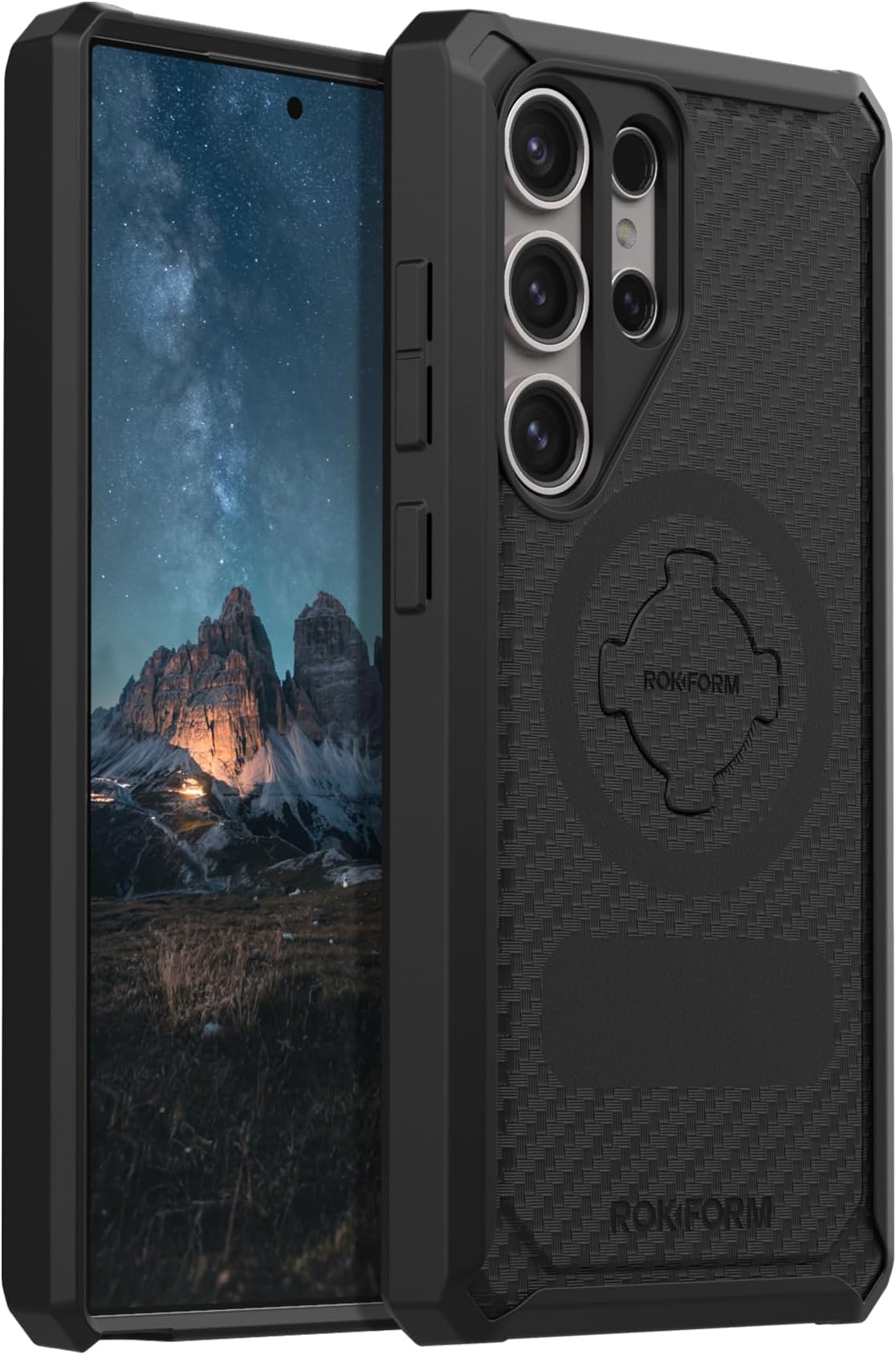 Galaxy S24 Ultra Case, Rugged Series - Magnetic Case with Rotating Lock, Drop Tested Armor (Black)