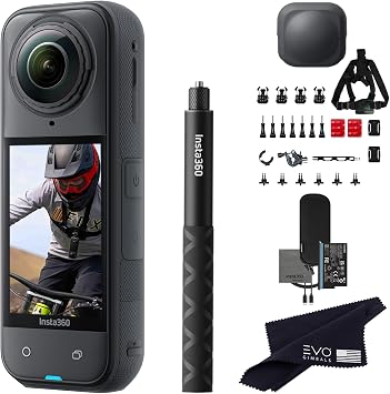 Insta360 X5 Bike Bundle-8K Waterproof 360 Action Camera with 1/1.28" 48MP Sensors, 8K 360 HDR Video, 72MP 360 Photo, 4K Single-Lens |Bundle Includes Bike Bundle, Selfie Stick, Lens Cap No Card