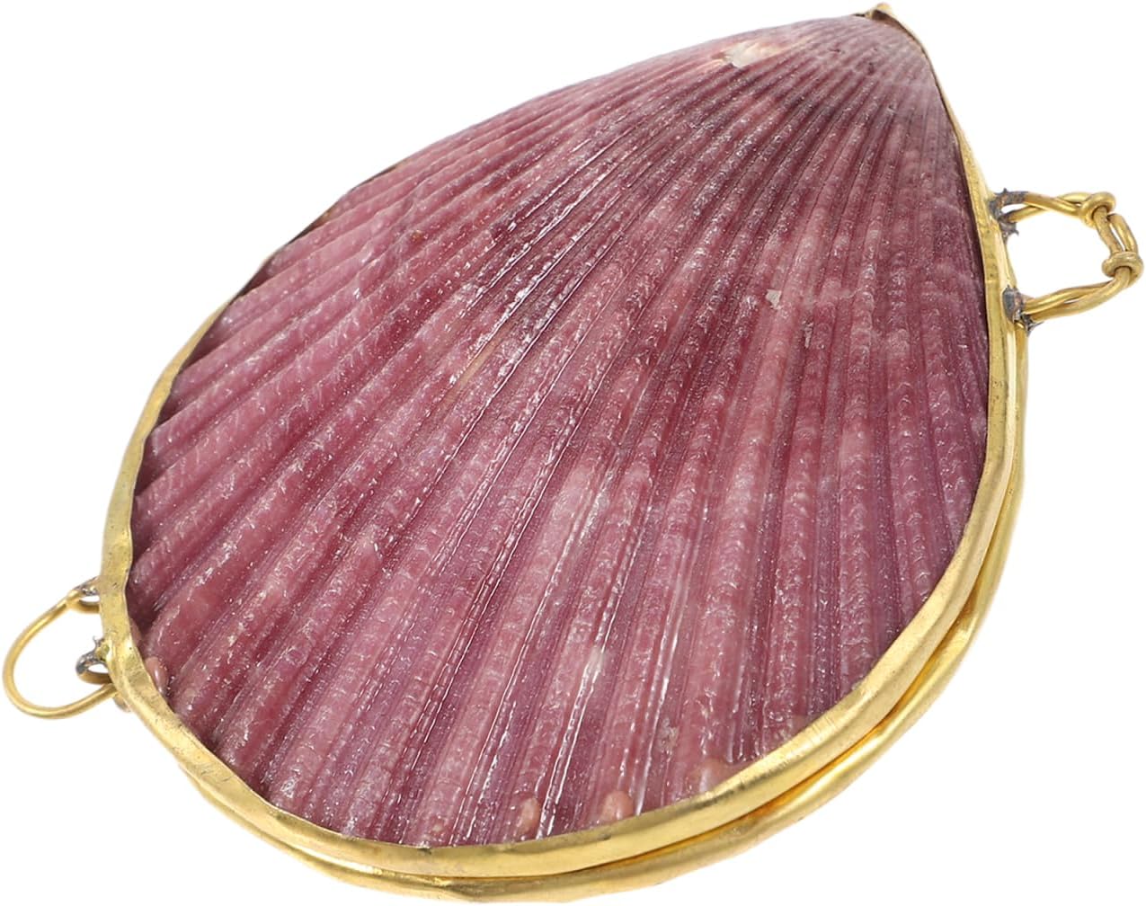 DOITOOL Natural Sea Shell Jewelry Box Trinket Organizer Case Hinged Lid Decorative Storage for Rings and Earrings Unique Compact Shell Design Suitable for Travel and Daily Use