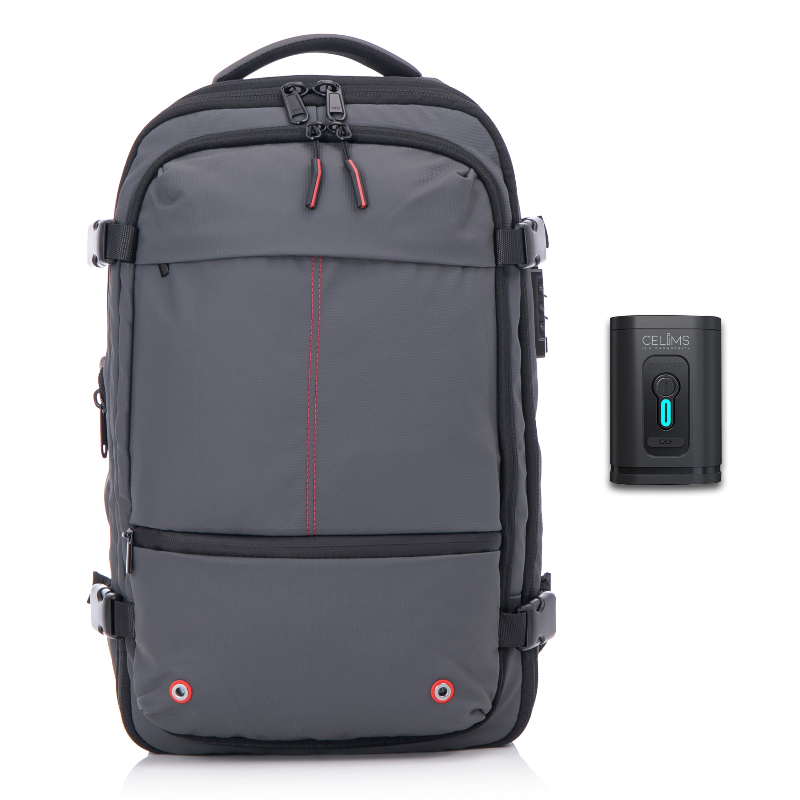 Sac à Dos de Voyage Sous Vide CELIMS 55x35x25 Noir|Roulettes|Compression