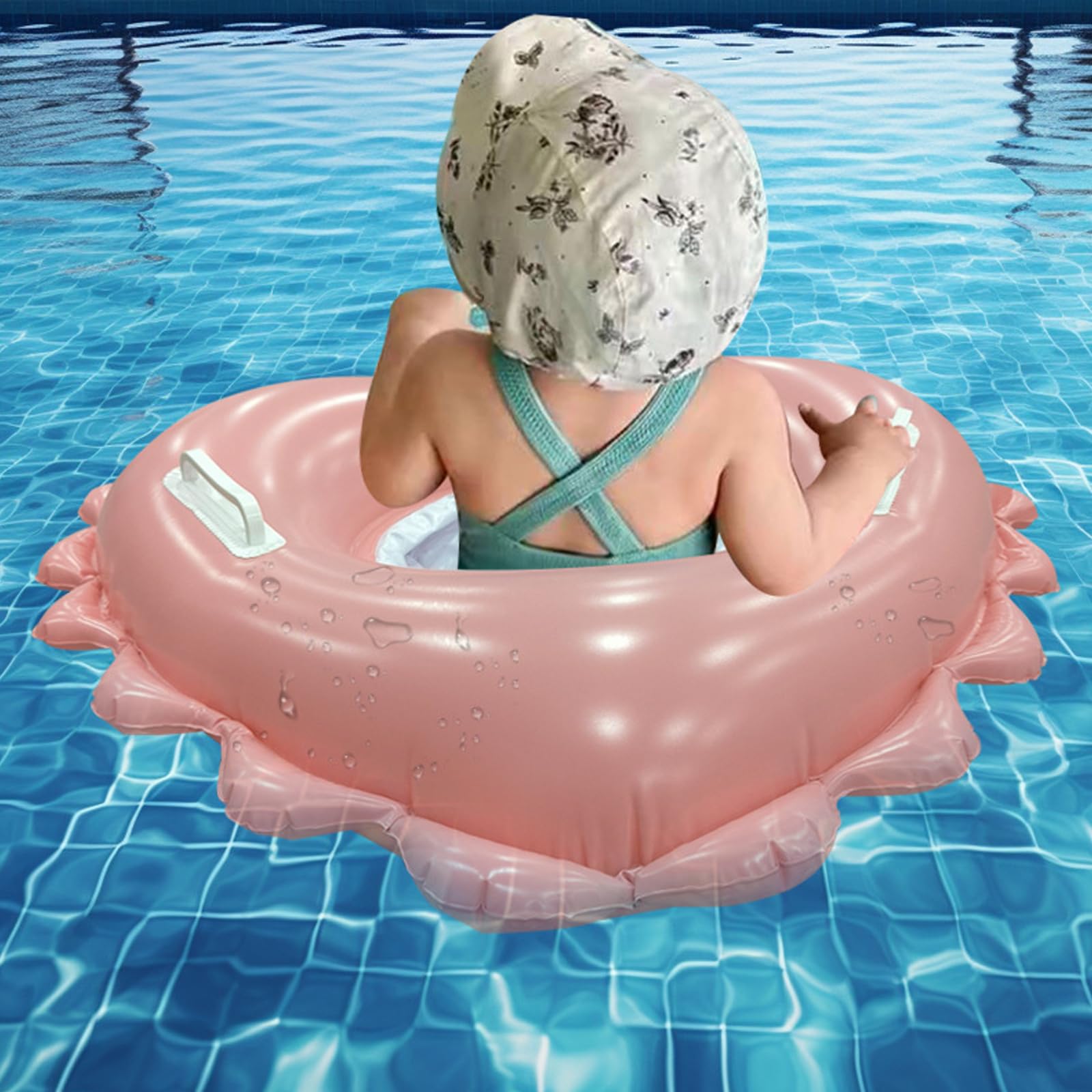 2 Anneaux De Natation Coeur Gonflables - Jouet Piscine Plage Enfants - PVC Coloré 120cm