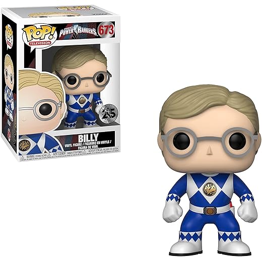 Funko Pop Television: Power Rangers - Blue Ranger (No Helmet) Collectible Figure, Multicolor, Standard
