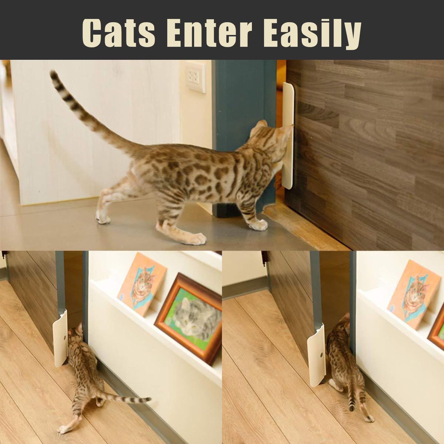 Automatic Door Opener for Dogs Cats Pet, Pet Door Strap Latch for the Door Automatic Closing & Opening - Image 3