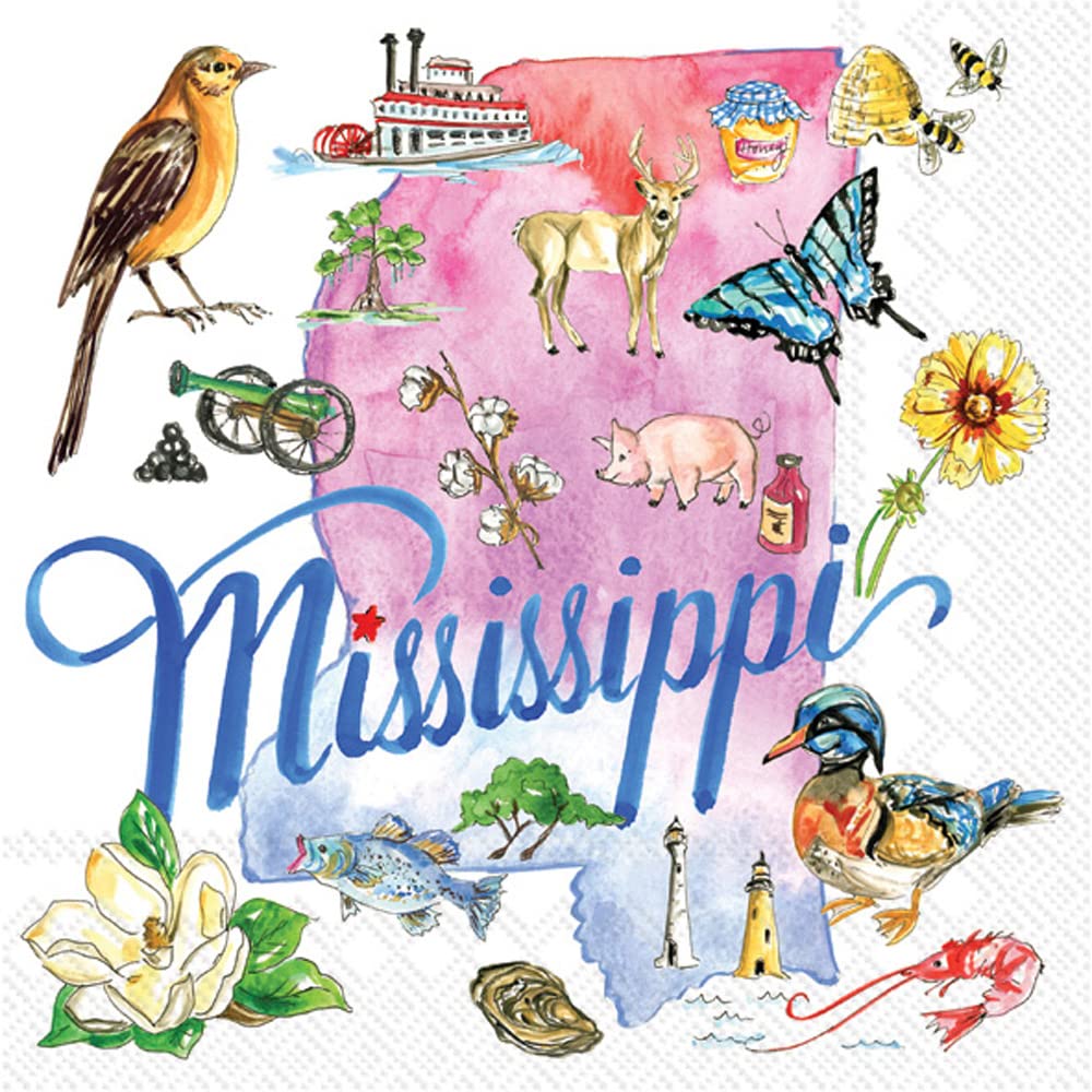 Serviettes en papier Mississippi triple épaisseur, l'excellence signée Rosanne Beck