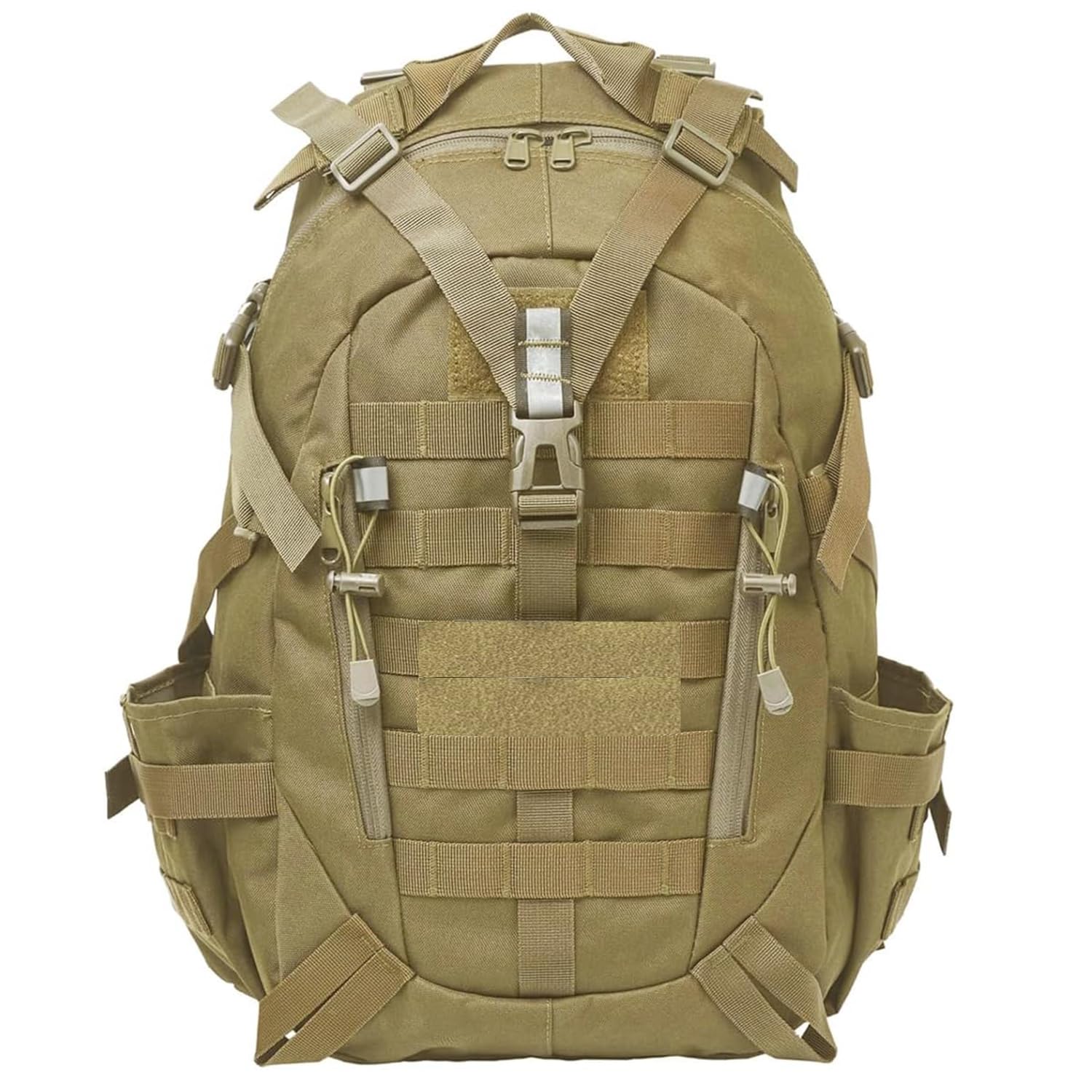 aiGear Tactical Backpack for Men, 25L Military Backpack, 3-Day Bug Out Bag for Camping Hiking Hunting with Molle System Army Daypack (25L Khaki)