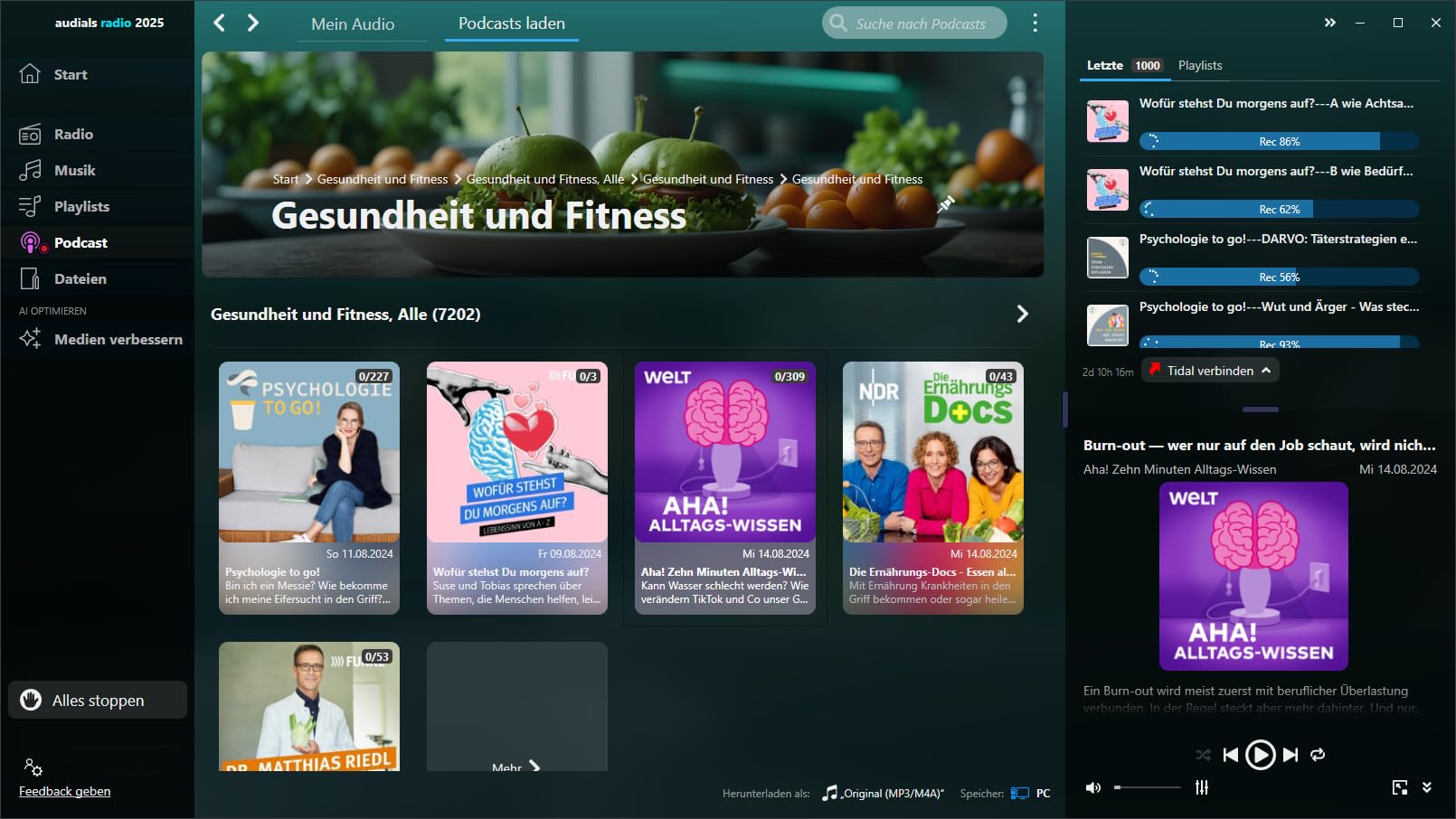 Audials Radio 2025 - Deutsch / Multilingual - Windows 11/10 - *Dauerlizenz* für die Aufnahme von über zwei Millionen Podcasts und über 100.000 Radio-Sendern (Product Key Card) #PKC
