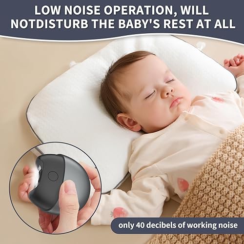 Miniatura 4 de Cortaúñas eléctrico mejorado, recortador automático de uñas de 2 velocidades, cubierta magnética, almacenamiento de restos de uñas, recortador de