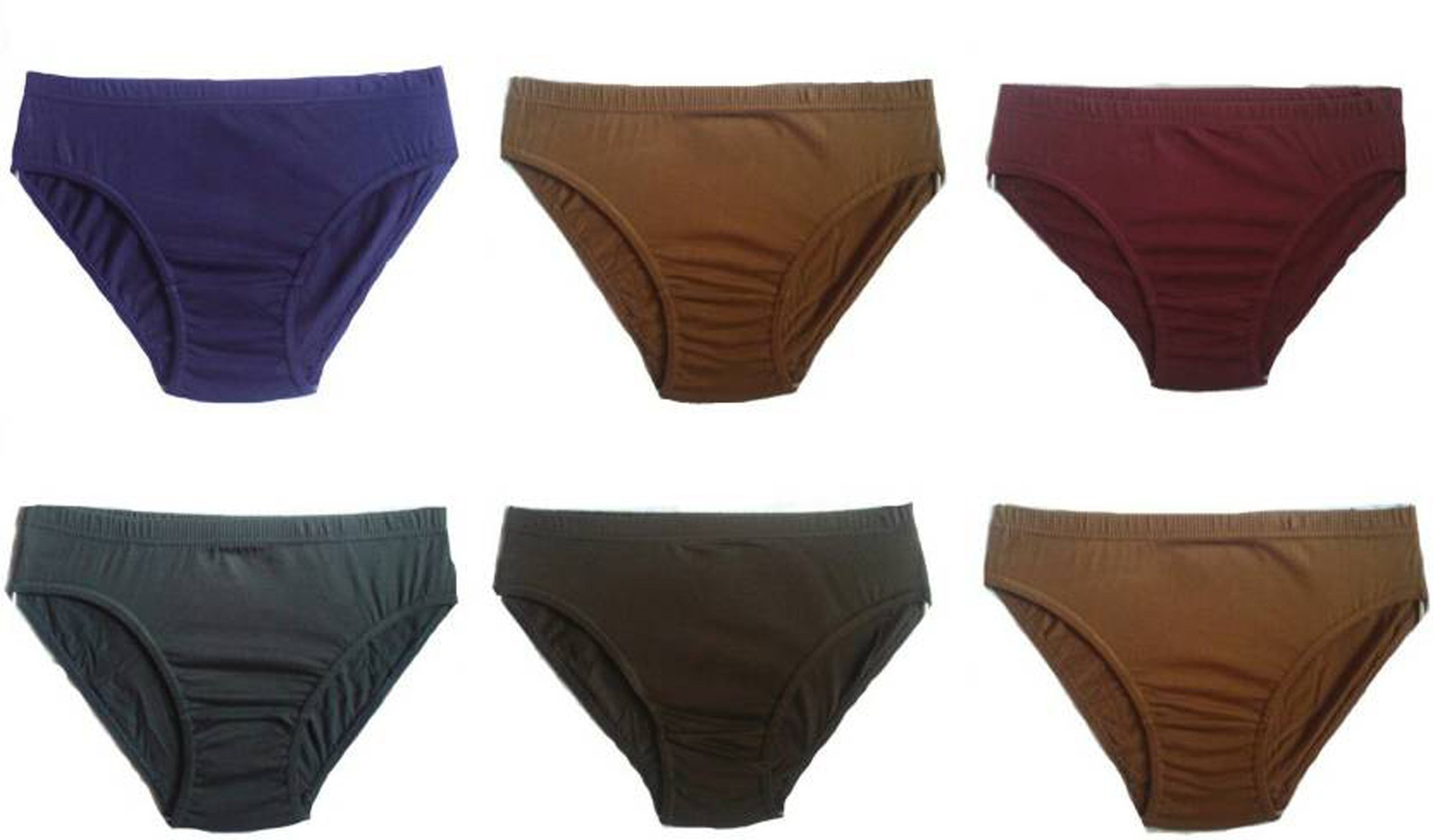 dollar Lehar Plain Cotton Panty Multi Colour Pack of 6 (Size :110 cm)-picture-51