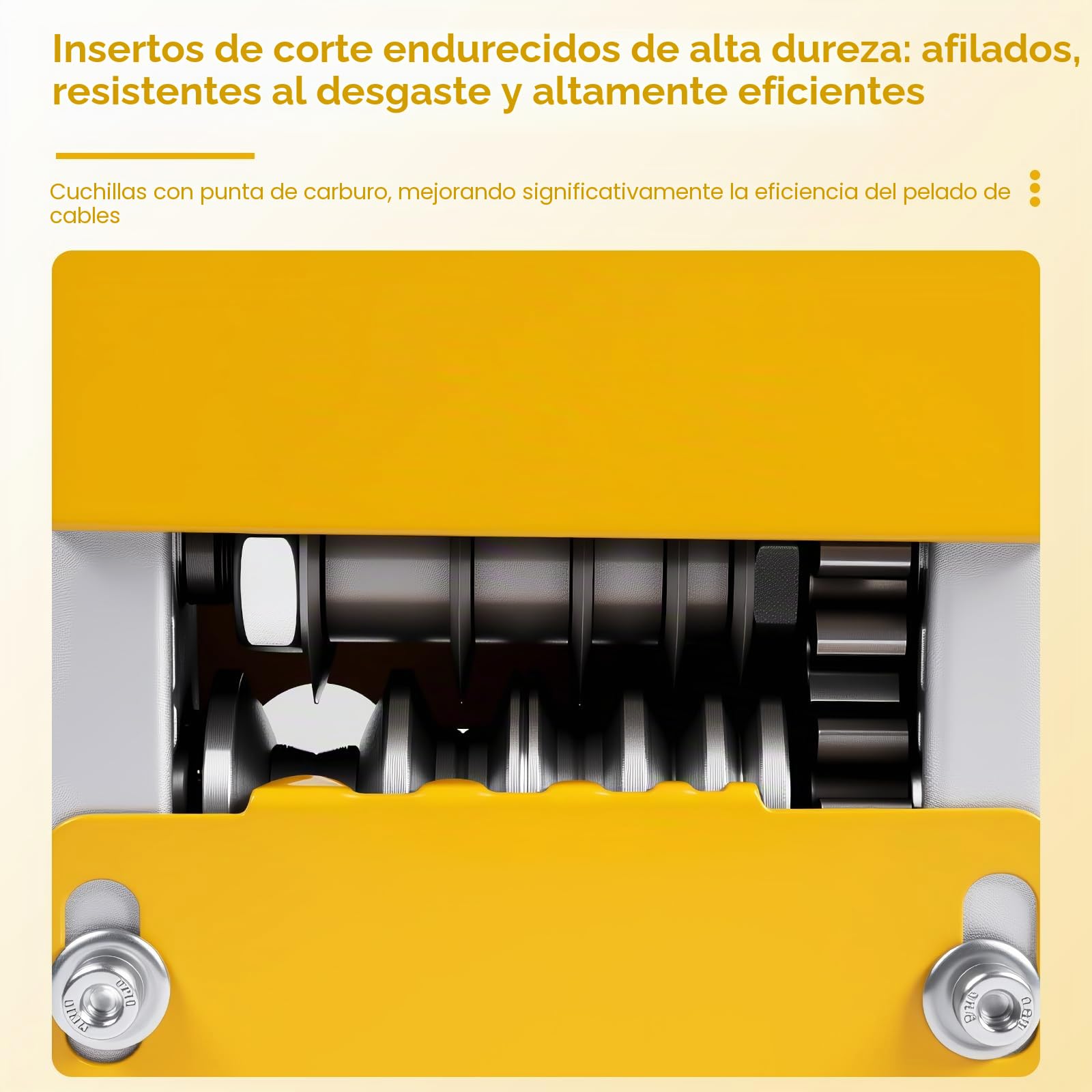Máquina pelacables manual de 3 a 17 mm, pelacables manual, puede pelar 6 cables al mismo tiempo, herramienta de reciclaje de alambre de cobre rápido (amarillo)