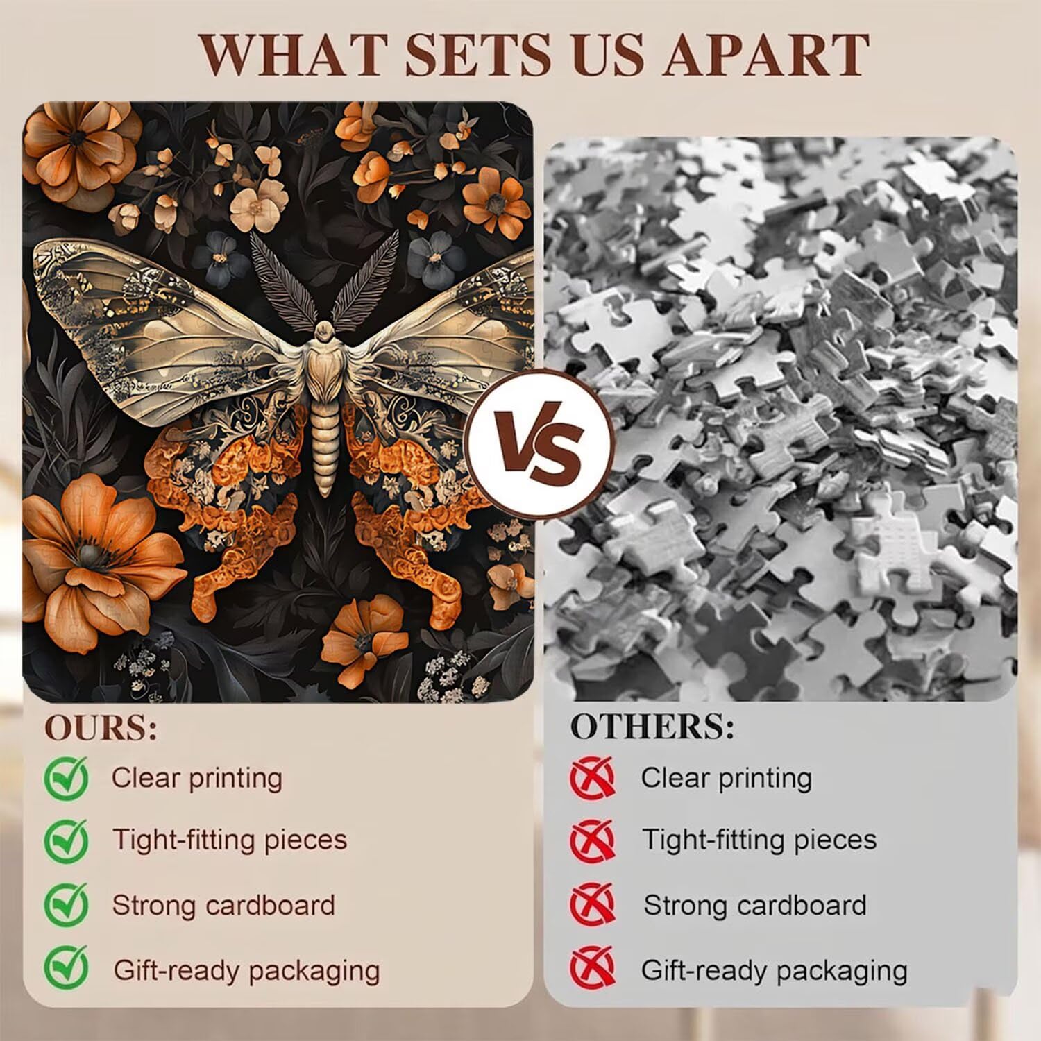 fiore animale Puzzle 3000 Pezzi per Adulti, Puzzle in Legno - Collezione Classica con Poster Incluso - Sfida di Concentrazione e Passatempo Antistress, Gioco Educativo per Famiglia, 122 x 81 cm f0-348