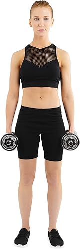 Miniatura 7 de Sunny Health  Fitness Juego de mancuernas cromadas de 33libras con funda de transporte - N 014