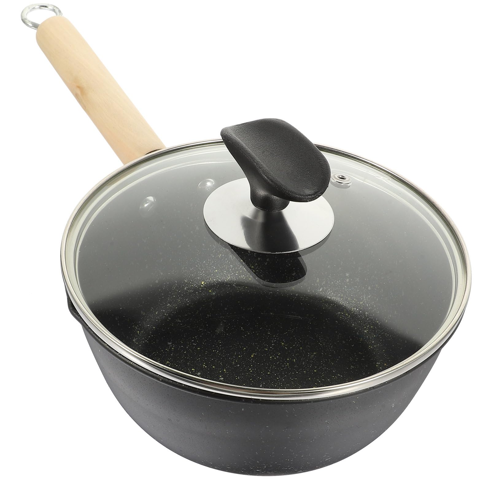 Casserole antiadhésive saine en pierre médicale avec son manche ergonomique allongé