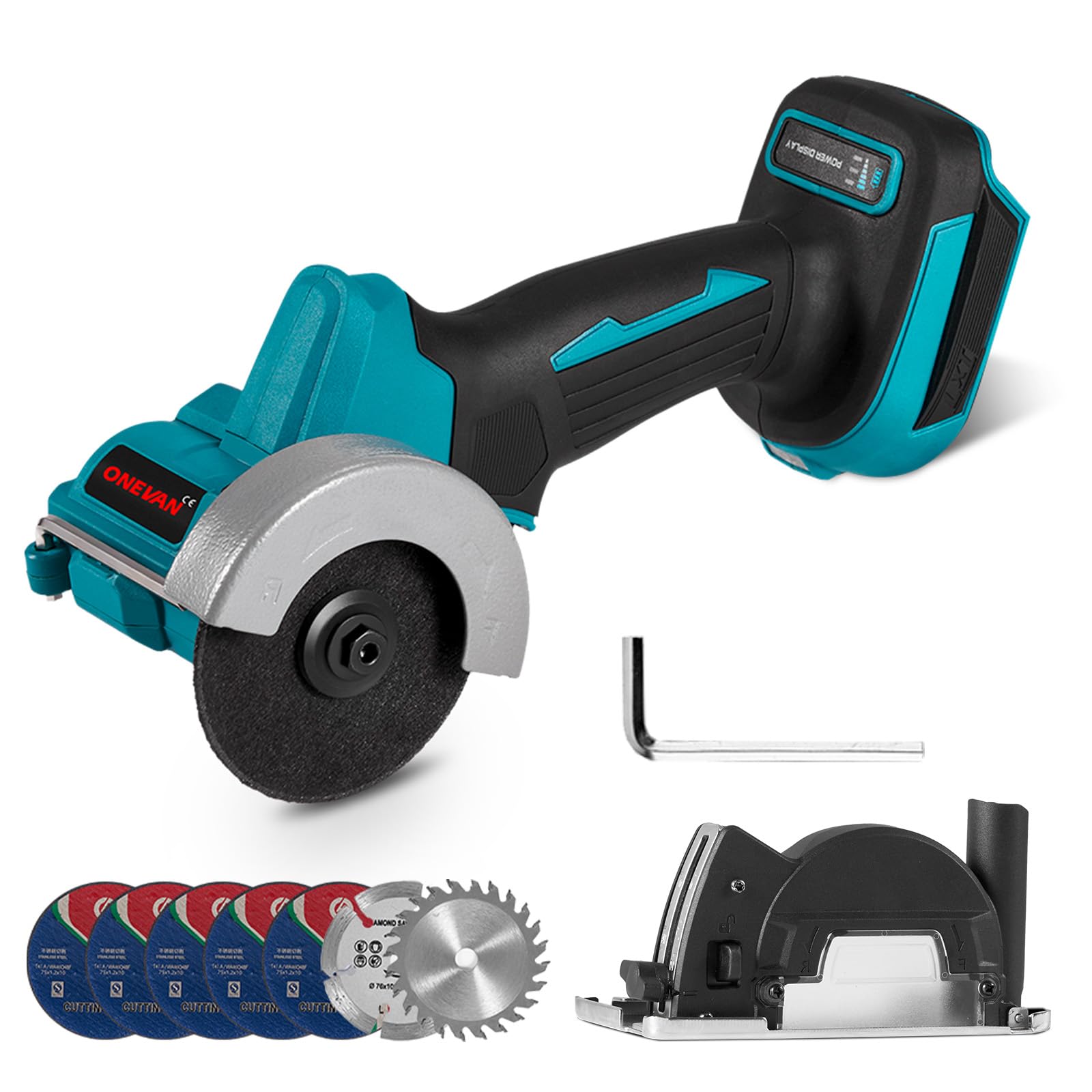 ONEVAN Akku-Winkelschleifer 76 Mm – Kompatibel Mi Produktbild-Vorschau 6