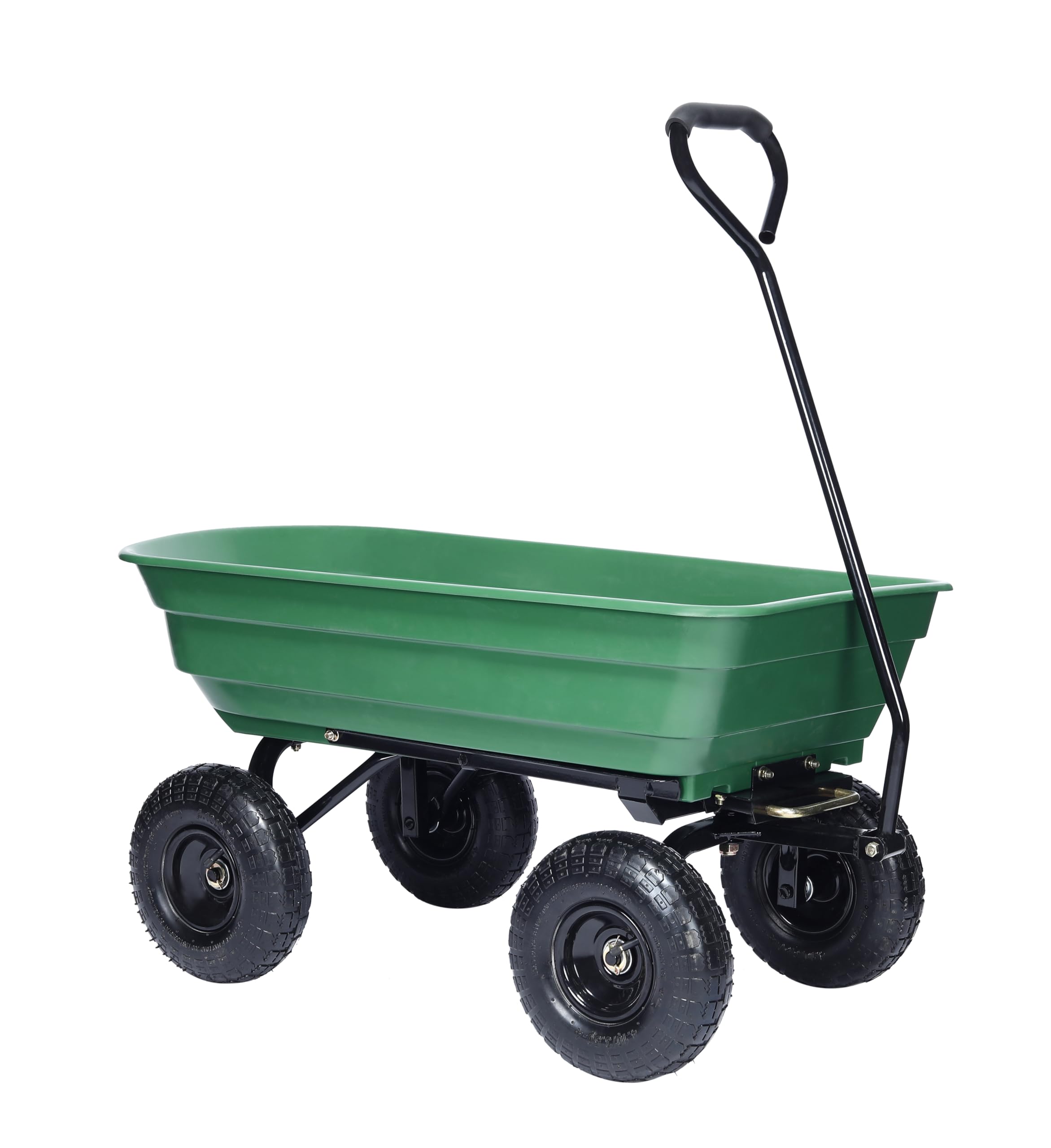 Egardenkart Wheelbarrow Trolley Cart - Garden Cart with 270kg Capacity and Adjustable Handle | Rotatable 4 Wheel Heavy Duty Trolley | Garden trolley for Outdoor, Yard, Construction, Camping (Green)