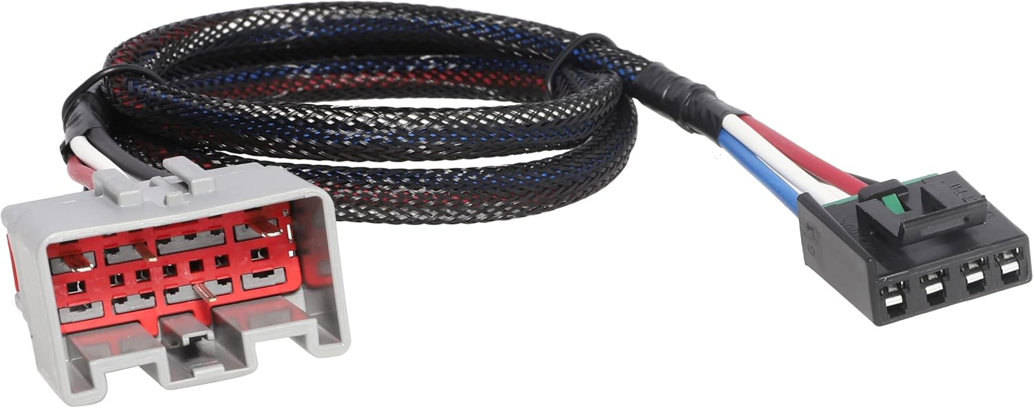 Oyviny Brake Control Wiring Adapter 3036-P for 2009-2021 Ford + 4-Way Flat to 7-Way Round Blade and 4 Way Trailer Wiring Harness Adapter