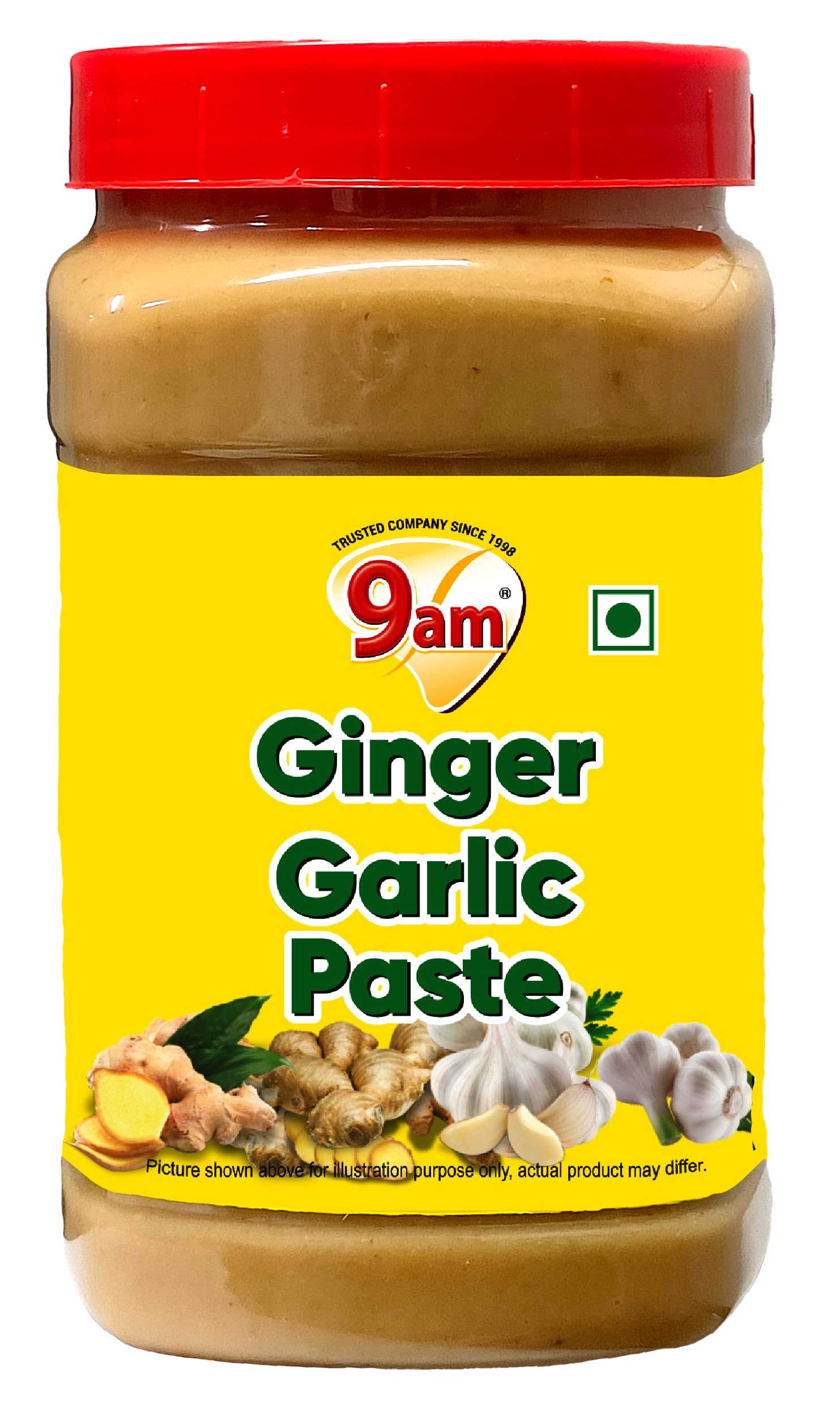 9AM Ginger Garlic Paste 950 Gm | Ready To Use Adrak Lahsun Paste| Naturally Processed, Quality Assured, Fresh Homemade Ingredients | No Added Flavor | Time-Saving Convenience | Enhance Every Dish
