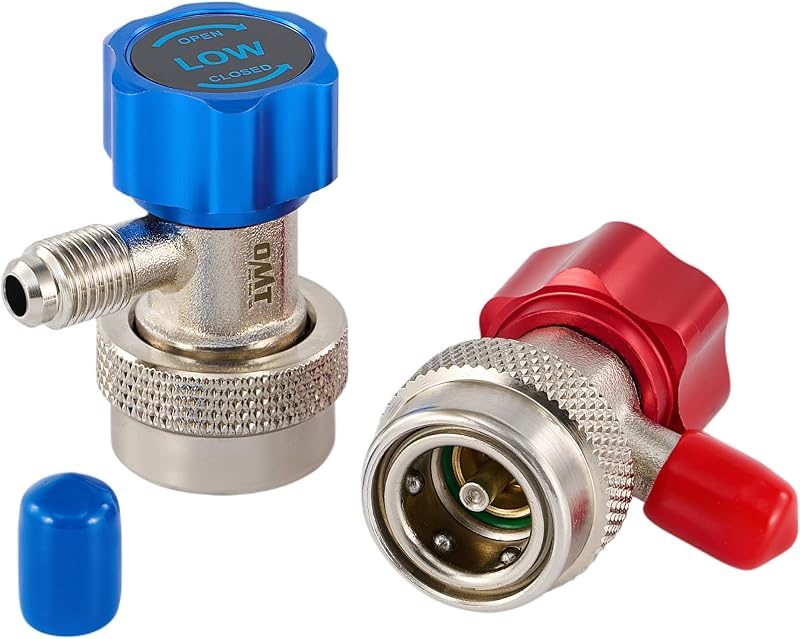 Adaptadores de acoplamiento rápido ajustables OMT R134a, plateados
