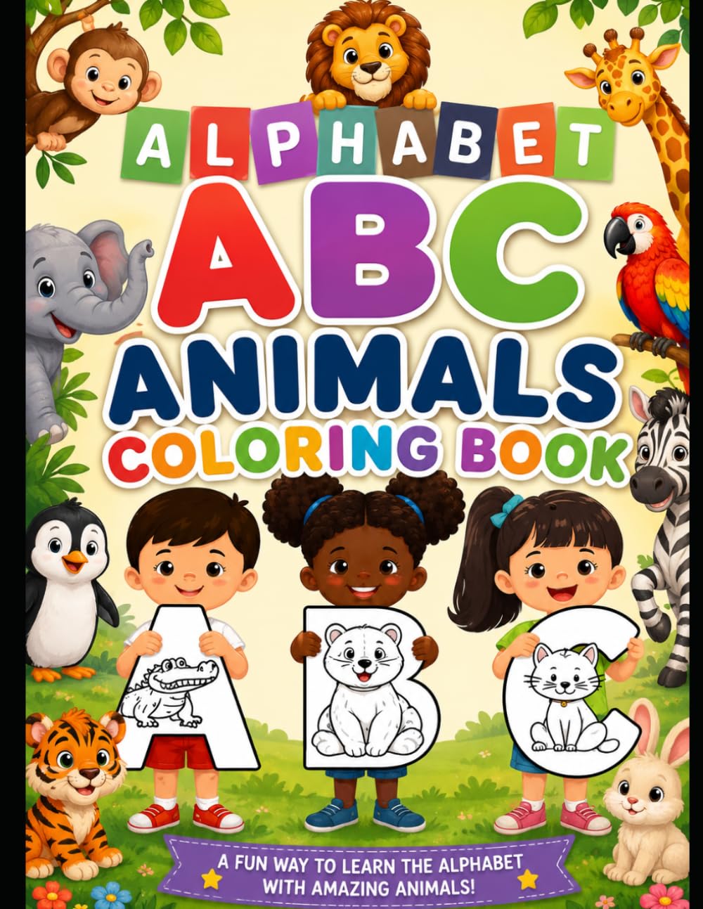 ABC Animals Coloring Book: Learn the Alphabet with Amazing Animals