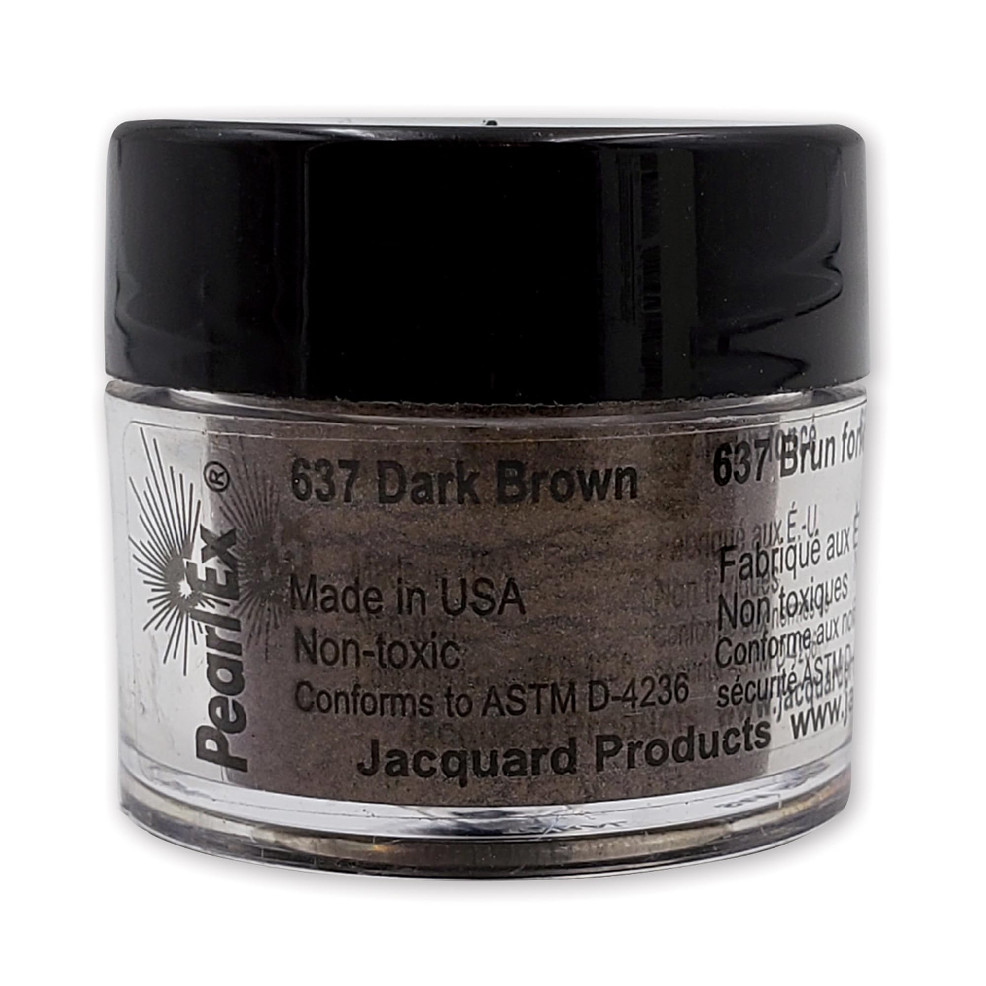 Jacquard Pearl Ex Pigment Powder 3 Grams Dark Brown - Loose Mica Powder for Epoxy Resin, Watercolors, Calligraphy Ink & Clay - Epoxy Pigment Powder - Epoxy Resin Color