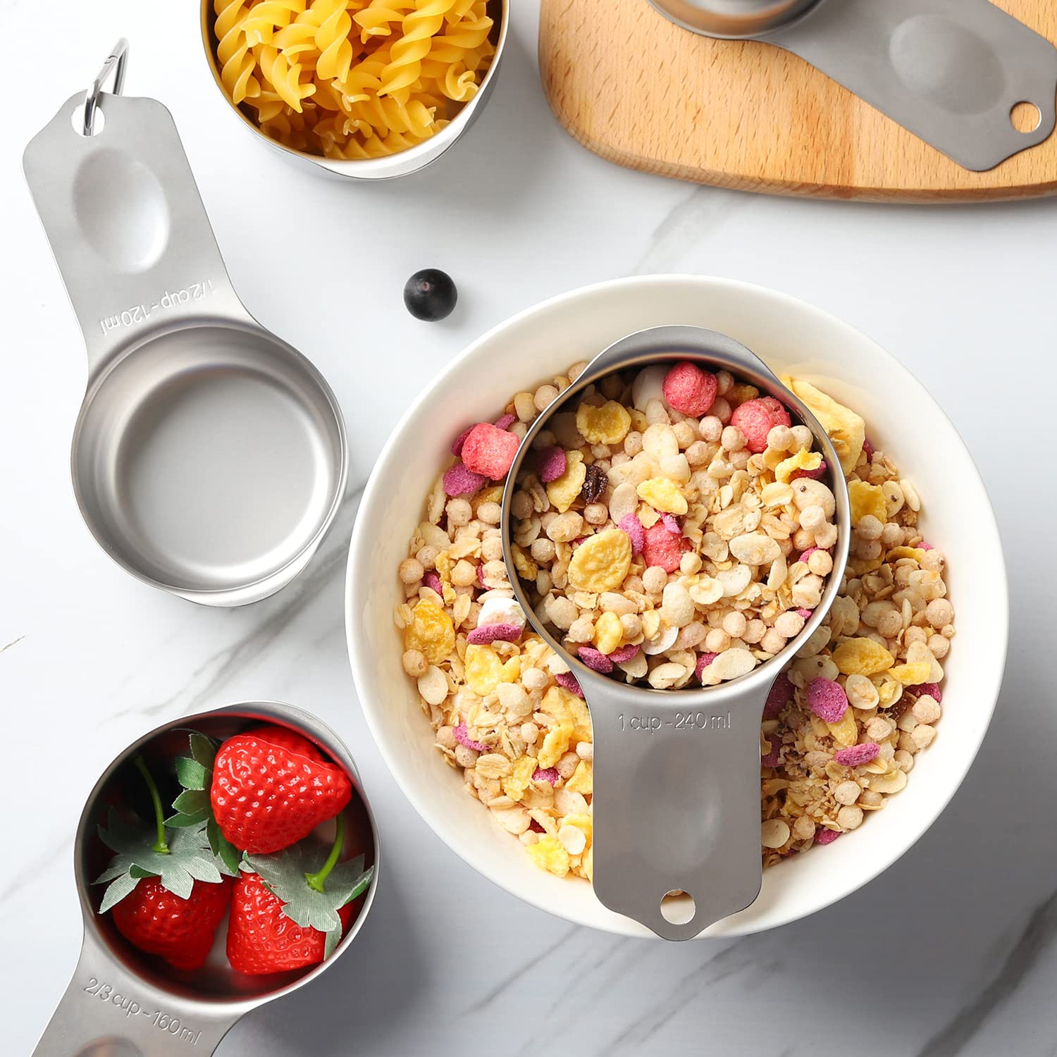 Snapklik.com : Stainless Steel Measuring Cups And Spoons Set Of 14 ...
