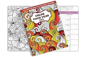 2023 Adult Coloring Book Daily Planner 8.5 x 11 Inches