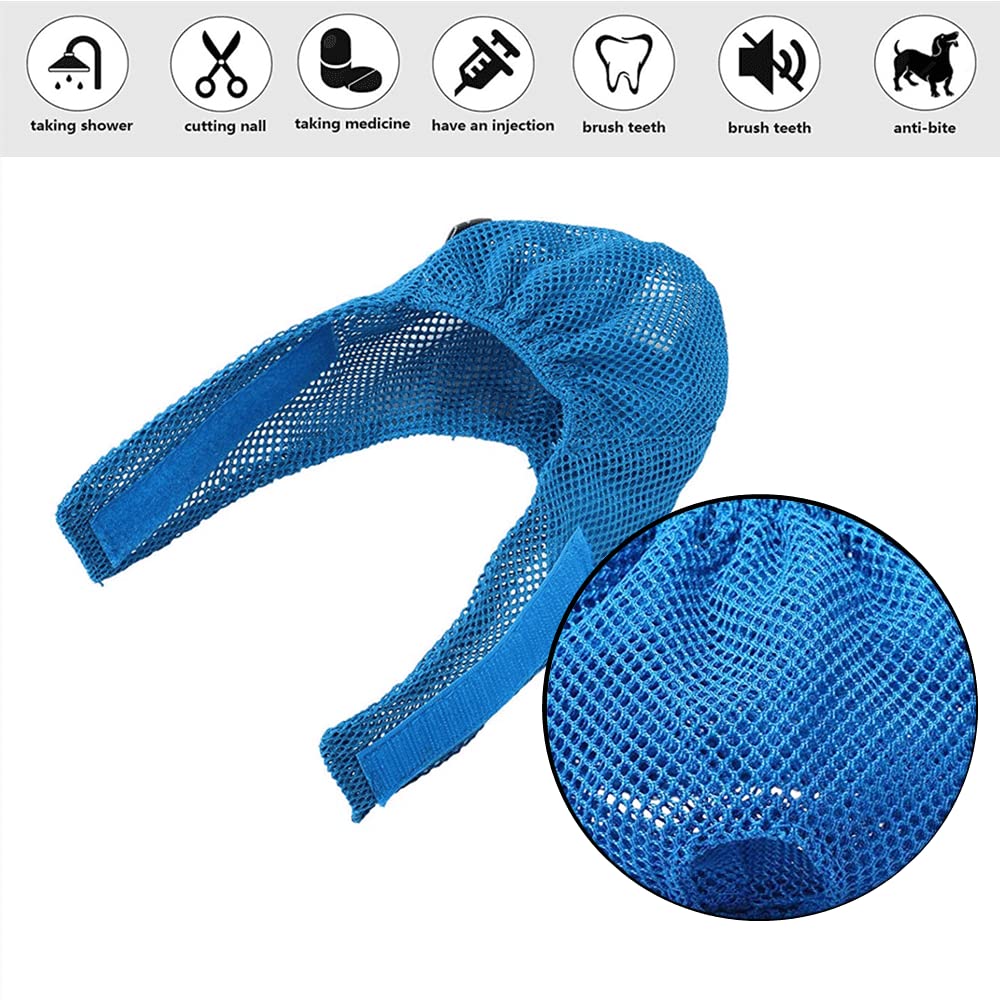Cat Muzzle Breathable Kitten Mesh Muzzles Breathable Mesh Muzzles with Muzzle Anti Bite Anti Meow for Preventing Cats from Biting Meowing Chewing Scratching - Image 3