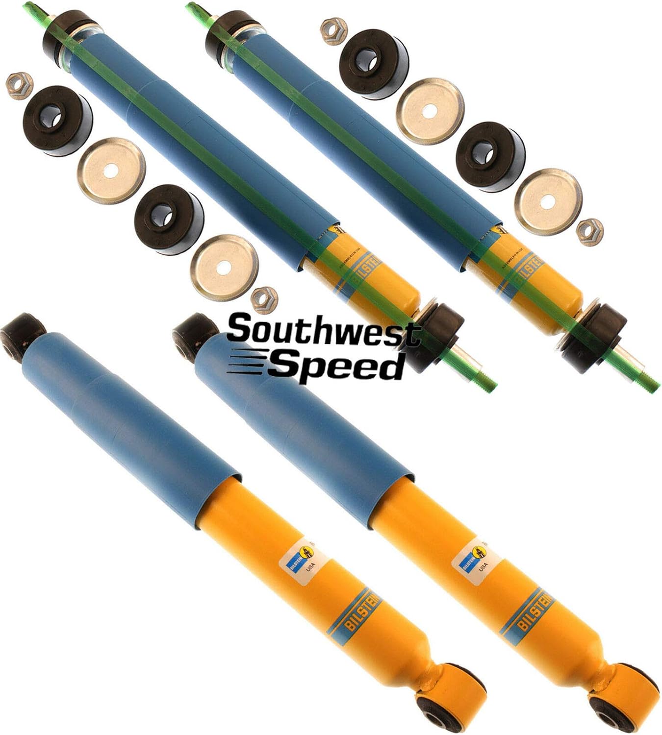 Bilstein 24-186650 24-186667 Set of Front & Rear Shocks fits 2004 2009 C4500 C5500 Kodiak - Monotube Design, Fade Free Performance, Optimal Performance