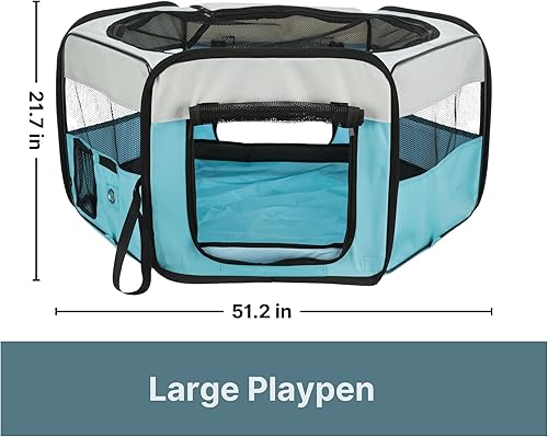 Vista 9 de TRIXIE Corral móvil de lados suaves para animales pequeños, plegable y portátil, ideal para perros, conejos, gatos, tamaño mediano