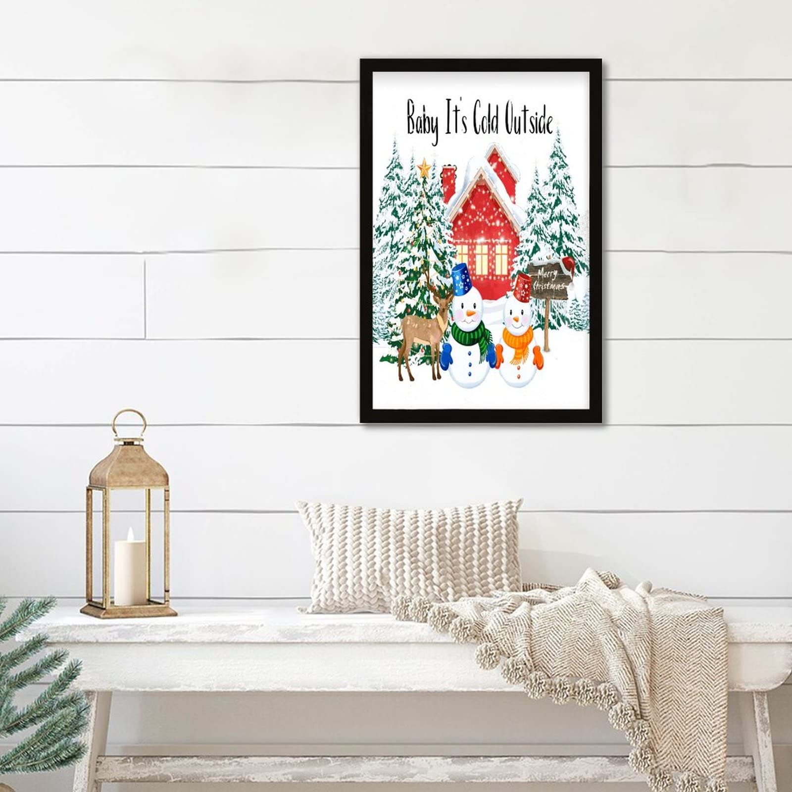 Décoration murale bonhomme de neige de classe et bureau pour une ambiance hivernale cosy