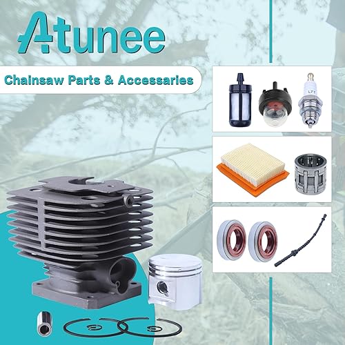 Miniatura 4 de Kit de pistón de cilindro de 1.654 in para Stihl FS120 FS450 Línea de filtro de combustible de aire Sello de aceite Reemplazar para 4128 020 1211,