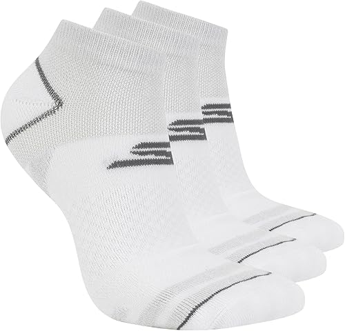 Skechers 3-Pack Performance Golf Low Cut Socks, Odor Control & Mesh Ventilation 