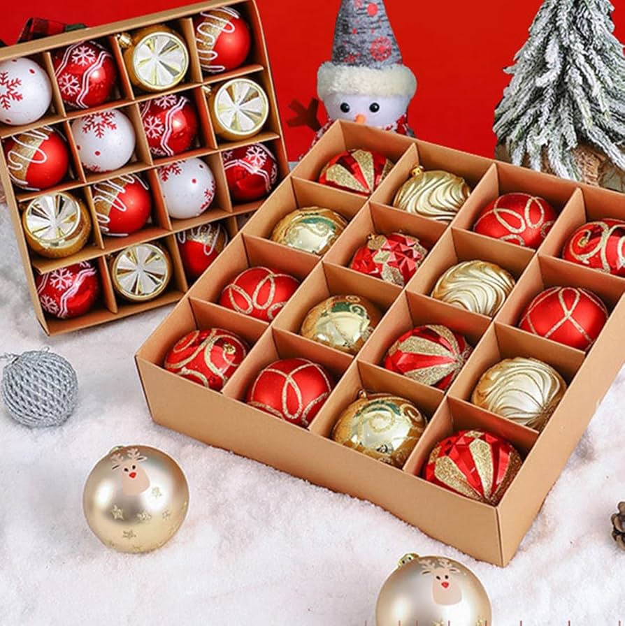 Amazon.co.jp: クリスマス オーナメント 8cm直径ボール 北欧風 16個 Amazon.co.jp: クリスマス オーナメント 8cm直径ボール 北欧風 16個