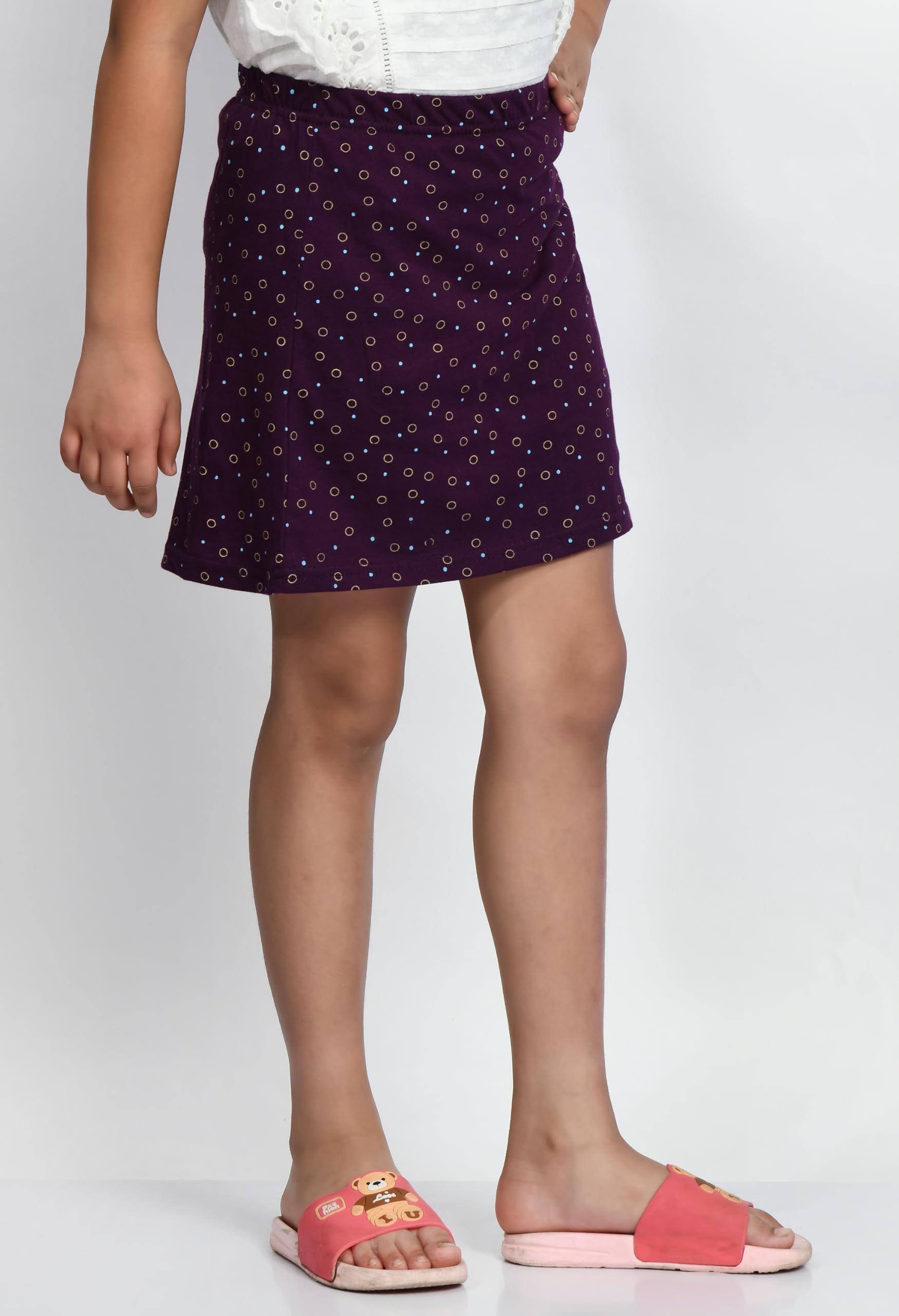 Girls Cotton Allover Printed Mini Skirts Summer (Pack of 5) Multicolor124 4