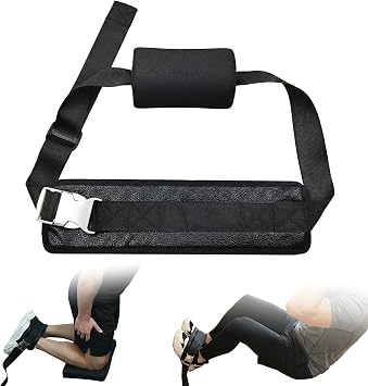 Nordic Hamstring Curl Strap Multi-Function Leg Trainer for Nordic Curls, Sit-Ups, Core Workouts, with Thick Neoprene Padding, Extra-Large Foam Stopper, Quick Release Design