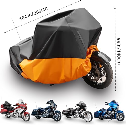Miniatura 3 de Funda de motocicleta 420D impermeable para exteriores, apta para modelos Cruiser Harley Davidson Iron 883, Fat Boy, Softail Slim, Softail Standard,
