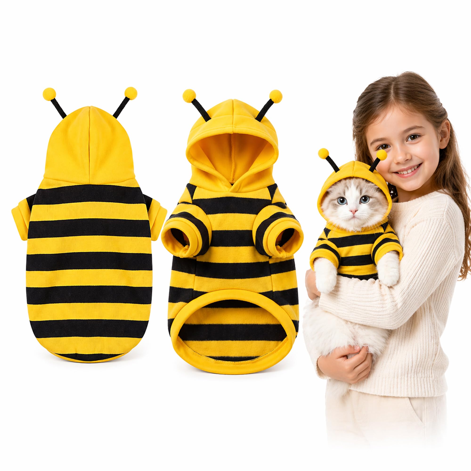 Photo 1 of Tailcoat Cos Cat Bee Costume - Yellow, Small
