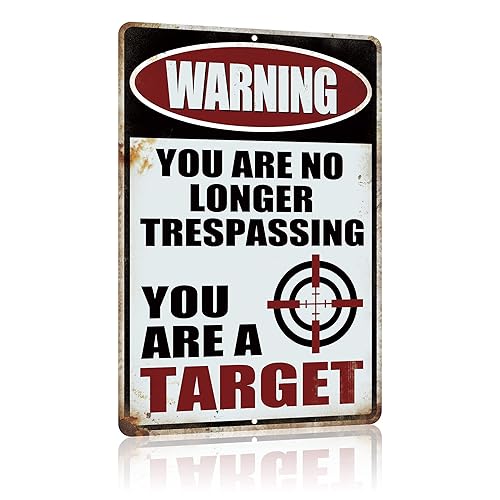 Yniaun Decor Funny No Trespassing Metal Tin Signs Coffee Bar