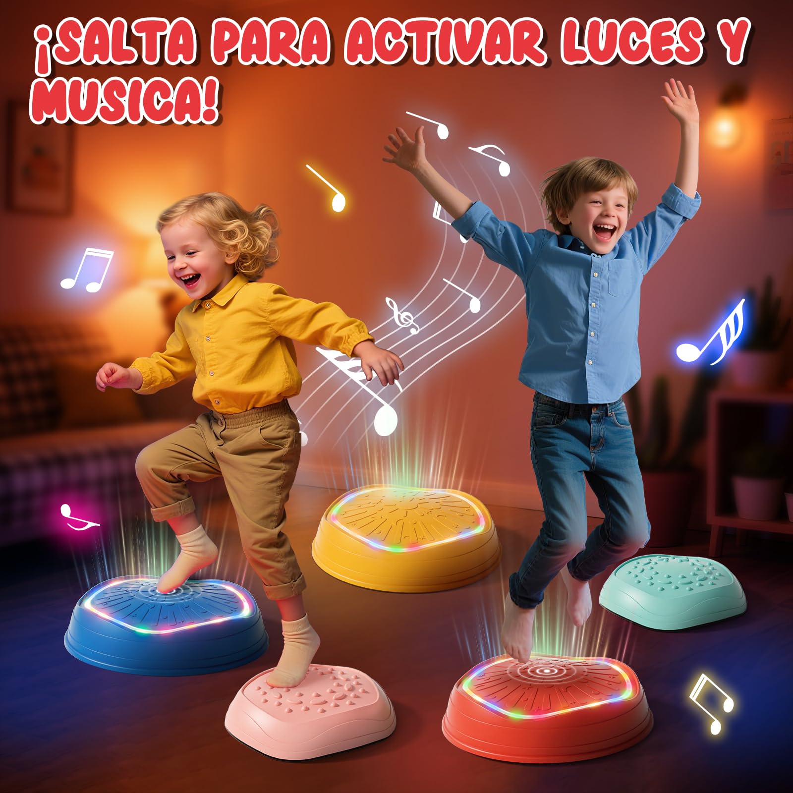 Lehoo Castle Piedras de Equilibrio para Niños, Antideslizante Piedras de Paso para Niños, Juego de Equilibrio Exterior, Desarrollo Sensorial y Coordinación, Curso de Obstáculos