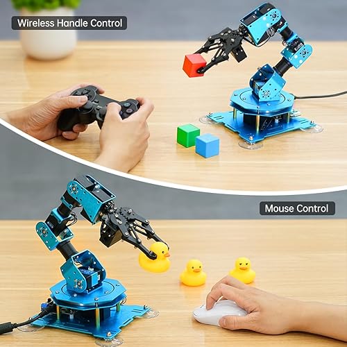 Miniatura 3 de Robotic Arm for Arduino Coding Programming 6DOF Hiwonder-xArm1S STEM Educational Building Robot Arm Kits, 6 AXIS Full Metal Robotic Arm Wireless